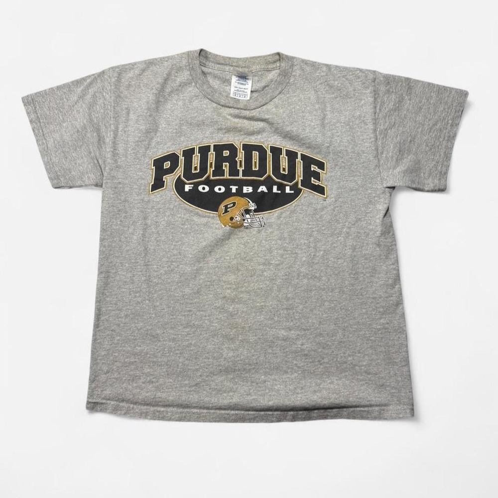 Purdue Football gray graphic tee, Pro Weight, size M
